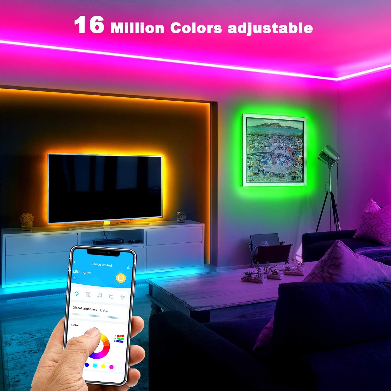 DAYBETTER music sync mode lights react to music rhythm