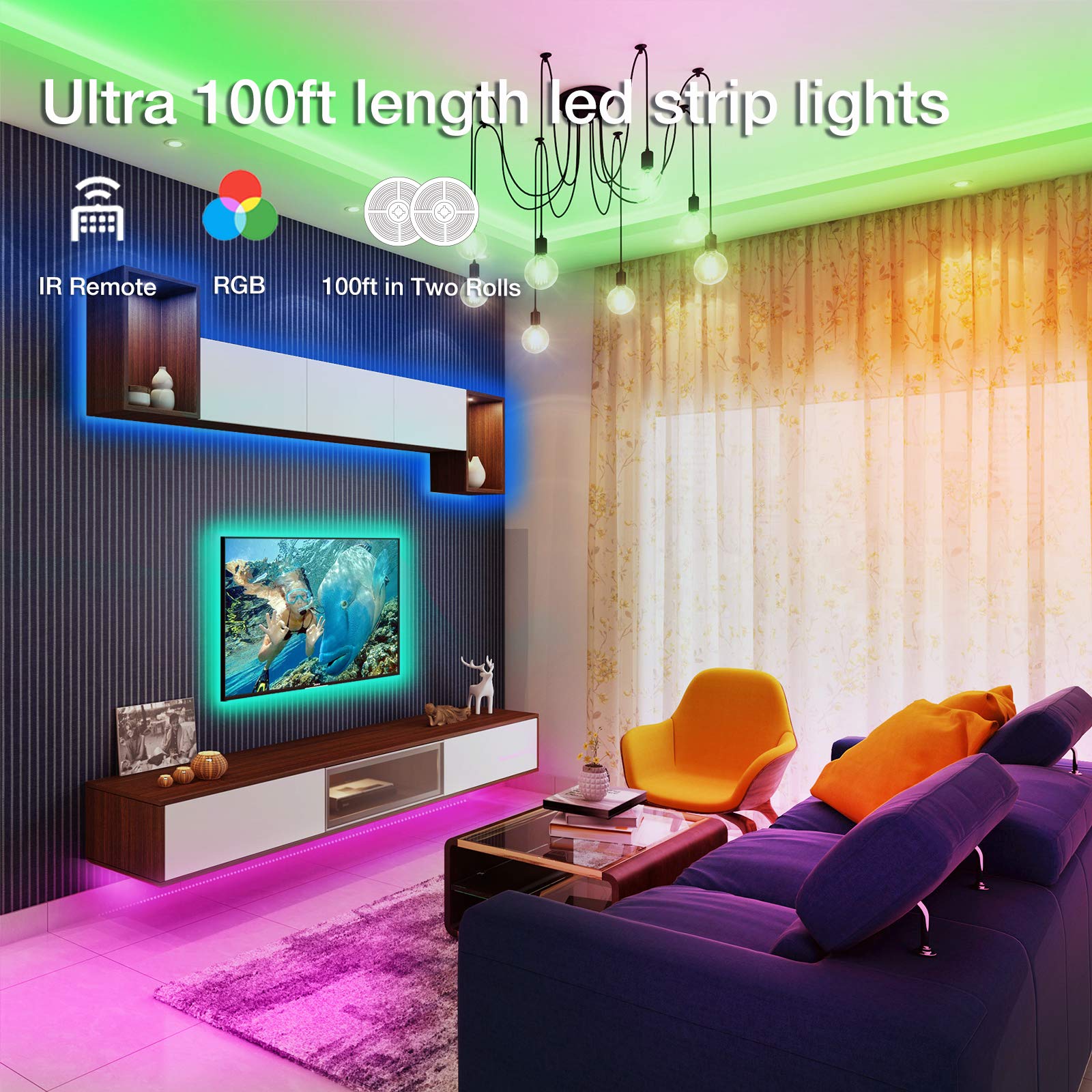 DAYBETTER LED strip remote control enables quick color and mood changes
