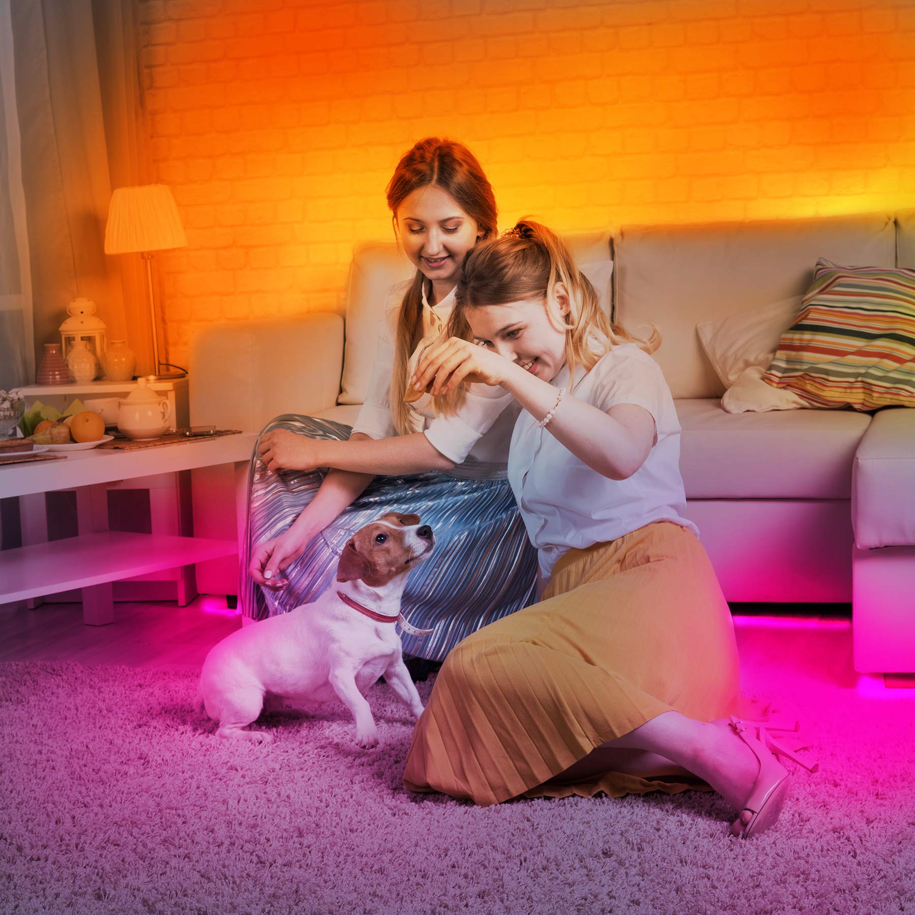 DAYBETTER LED strip TV backlight creates calming ambient glow.