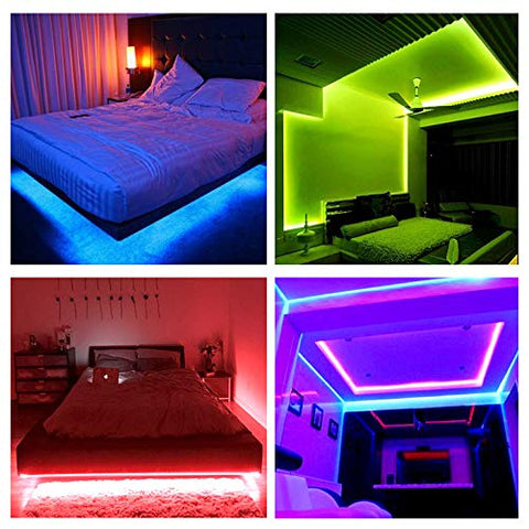 DAYBETTER living room lighting enhances parties with dynamic color.