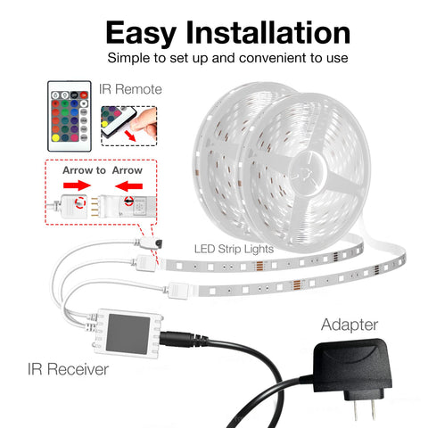 DAYBETTER long 65.6ft length provides wide-area illumination