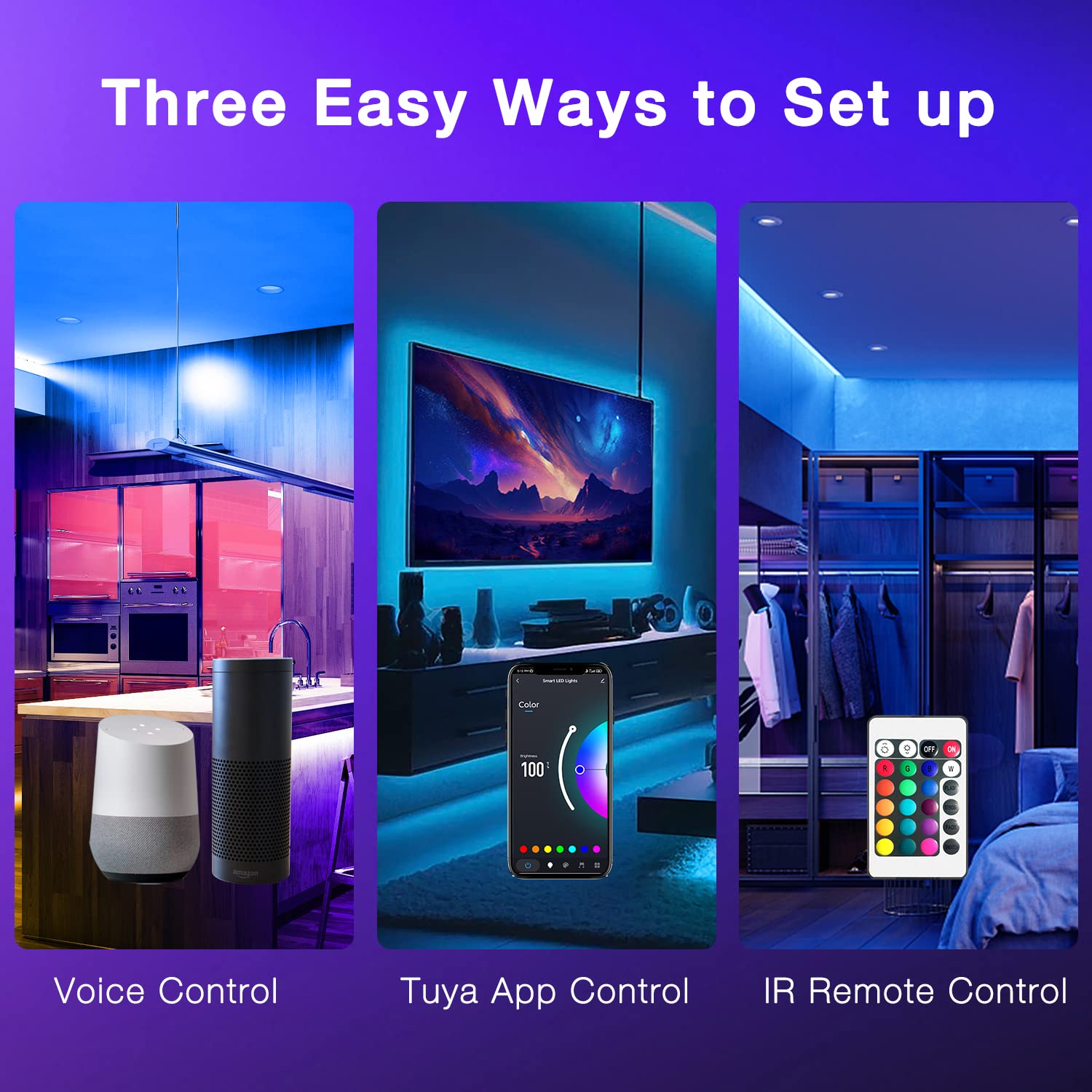 DAYBETTER music-sync LED strip changes color with rhythm for mood.