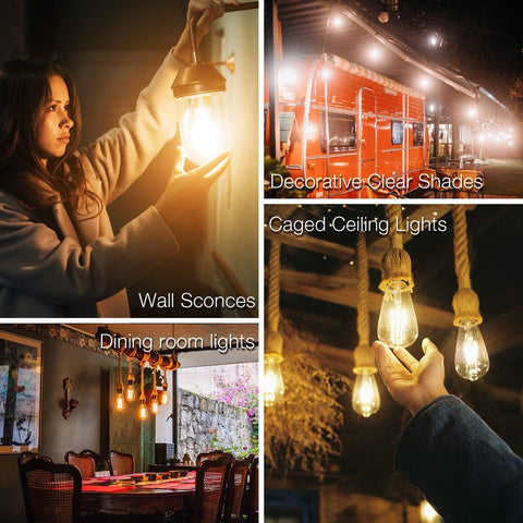 DAYBETTER retro lighting creates stylish bar or lounge ambiance with Edison warmth.