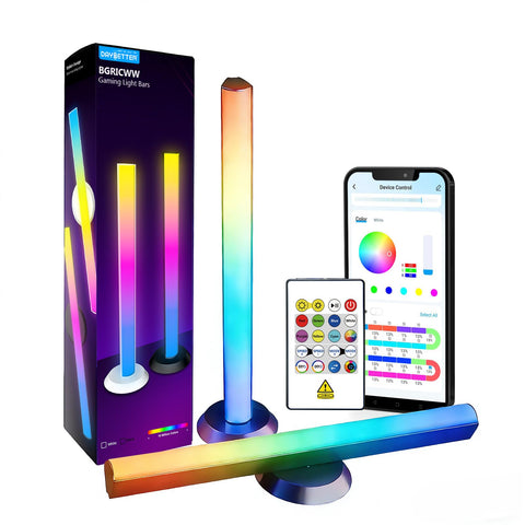 DayBETTER smart LED light bar front view enhances gaming ambience.