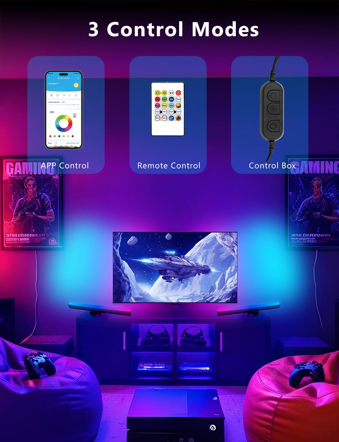 DAYBETTER app-controlled lighting creates custom scenes with a tap.