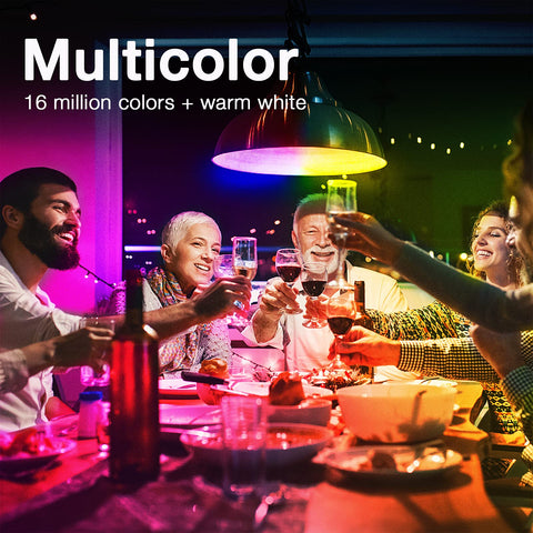 DAYBETTER RGBCW bulb color options for mood lighting.