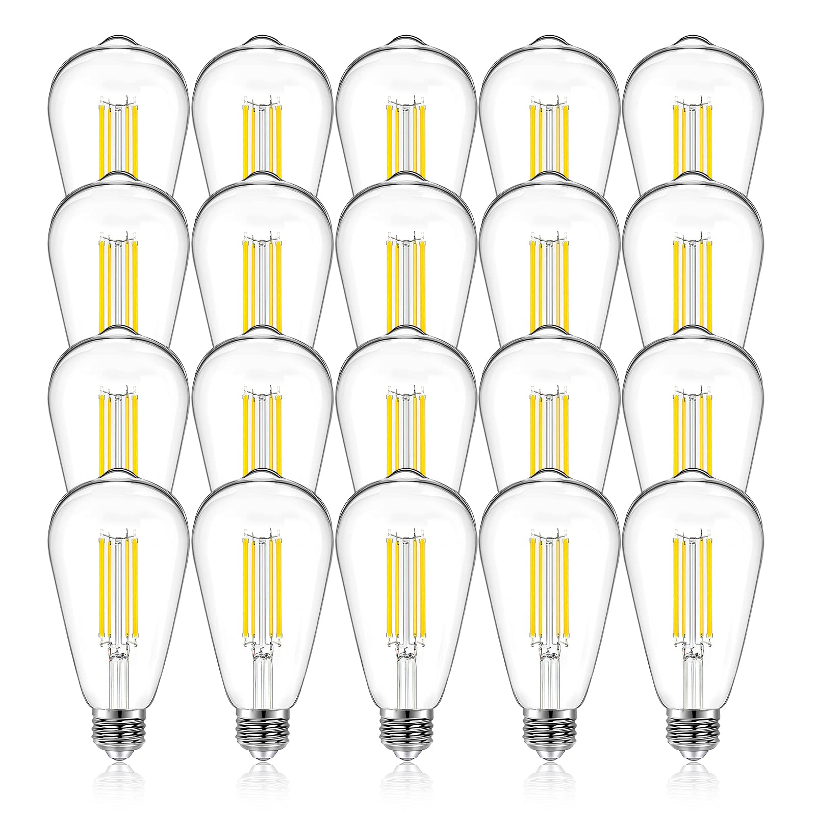 DAYBETTER ST58 edison bulb with clear glass for vintage ceiling lighting