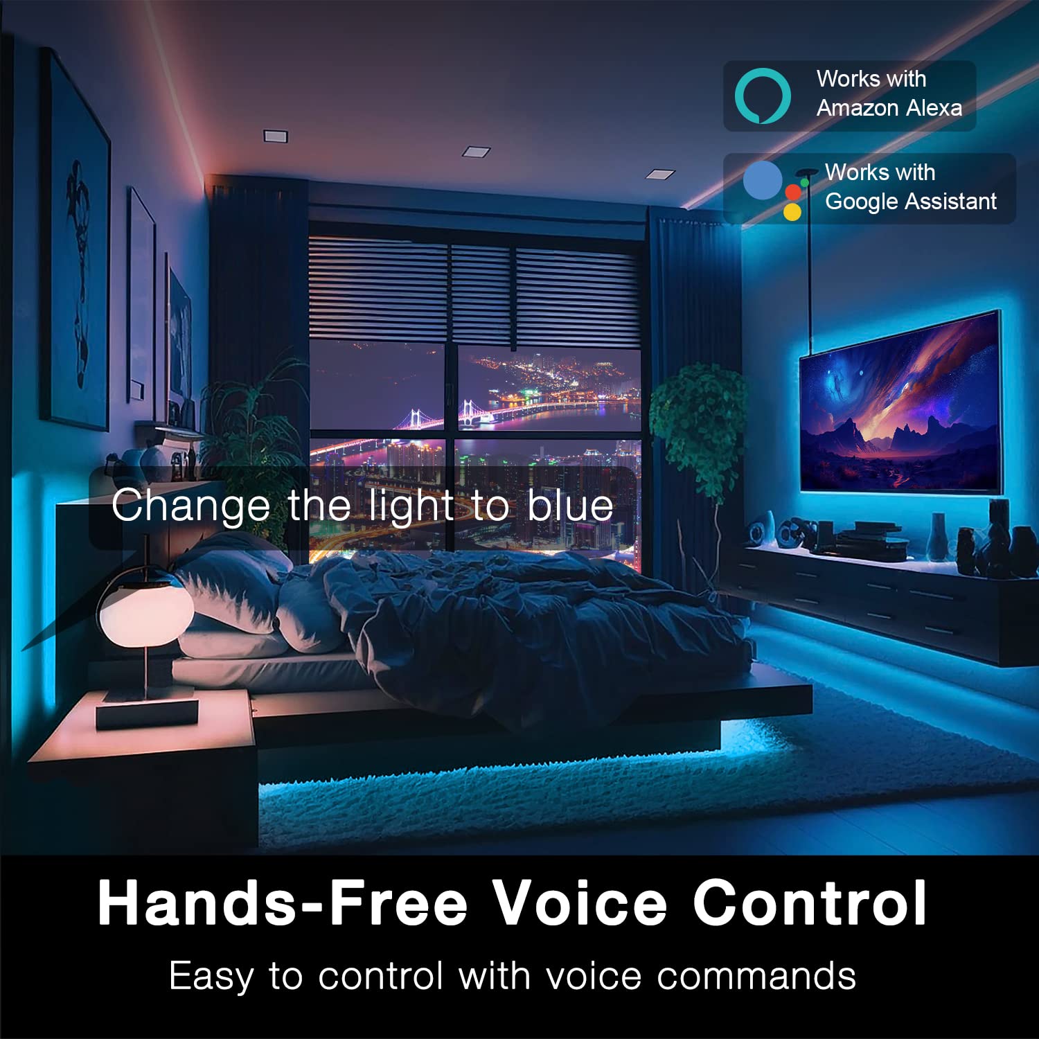DAYBETTER Tuya app control interface for group lighting across rooms.