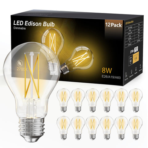 DAYBETTER vintage LED Edison bulbs six-pack for warm ambient lighting.