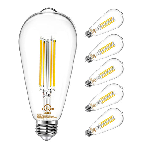 DAYBETTER vintage LED Edison bulbs in a 6-pack provide warm, inviting room lighting.