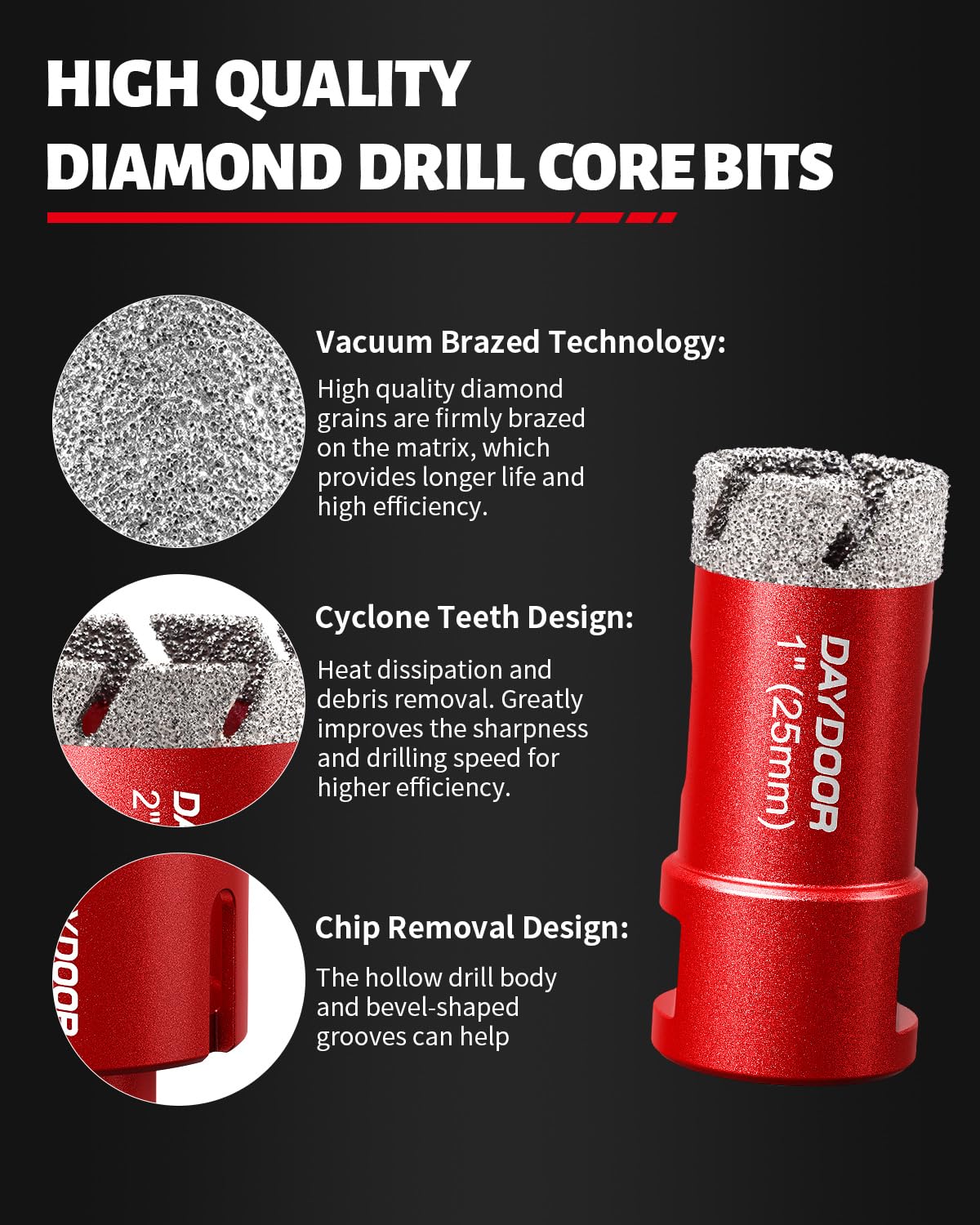 DAYDOOR Diamond Grinding Wheel 4.5 inch for fast material removal