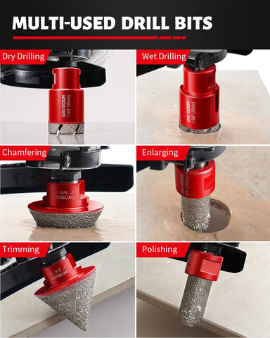 DAYDOOR Finger Milling Bit enlarges and smooths holes
