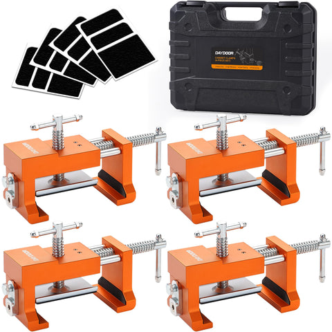 DAYDOOR professional cabinet clamps 4-pack for precise woodworking and installation