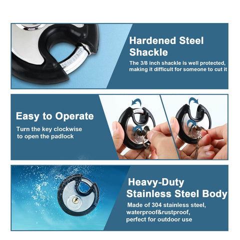 DAYGOS outdoor padlock in use securing sheds, garages, or gates