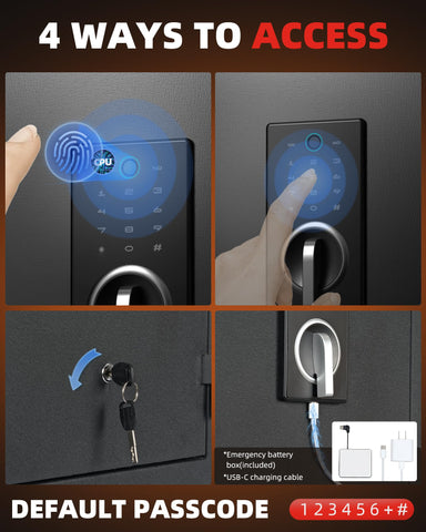 DAYI Fireproof Safe door detail showing robust locking mechanism.