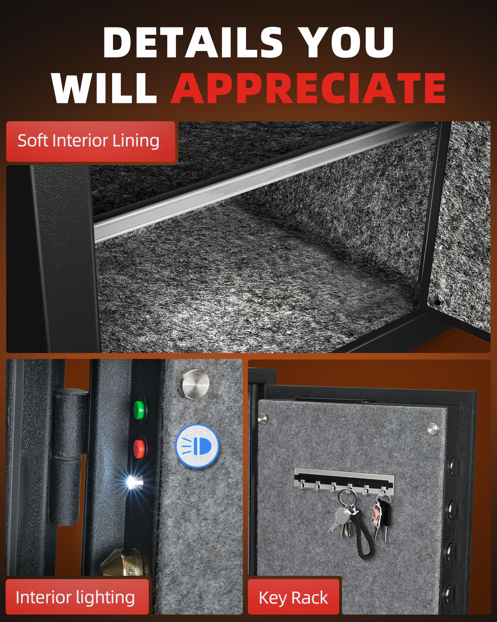 DAYI Fireproof Safe placed in a home office for secure document storage.
