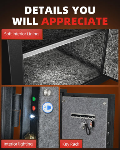 DAYI Fireproof Safe placed in a home office for secure document storage.