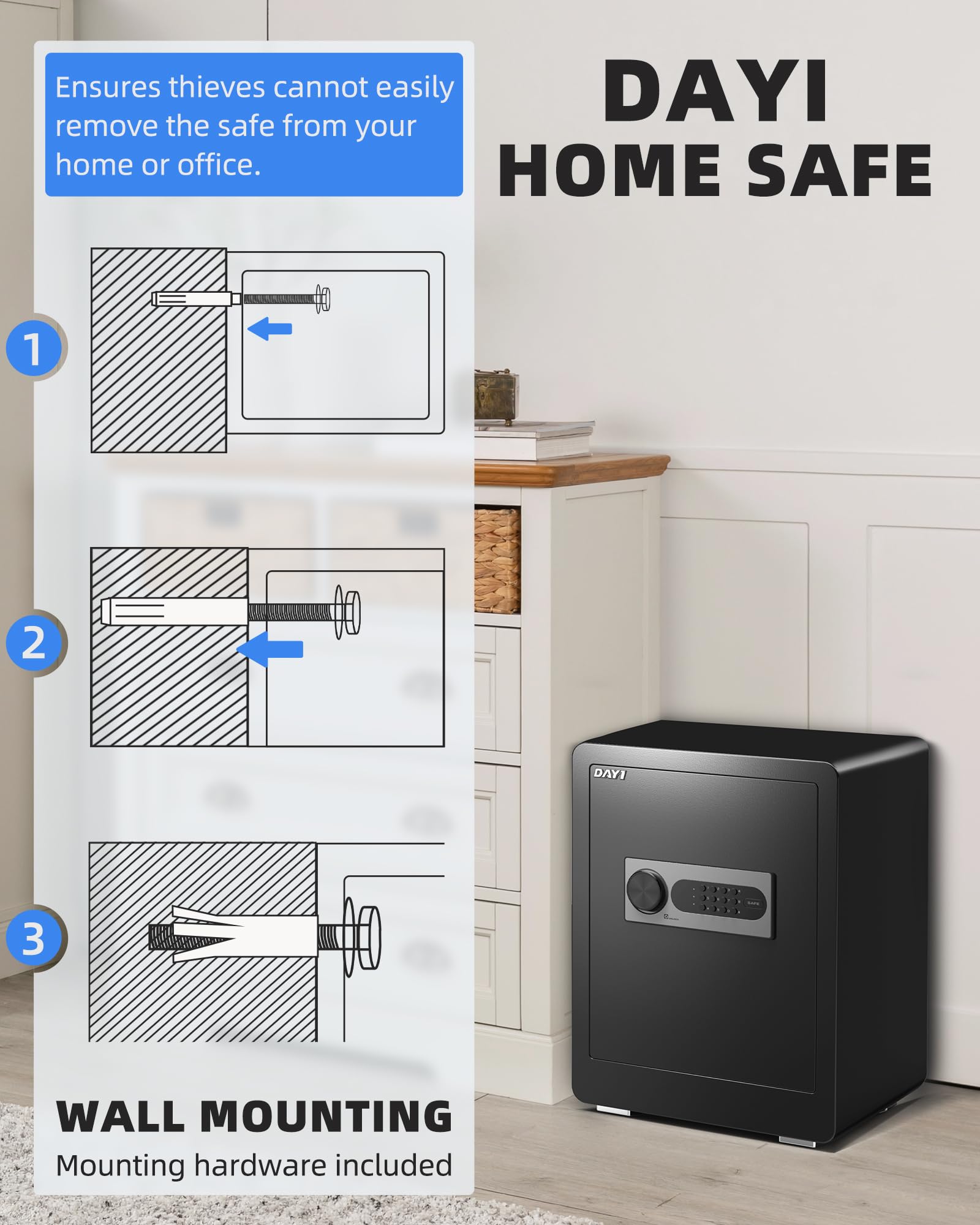 DAYI LED sensor light guides access in the dark for quick retrieval.