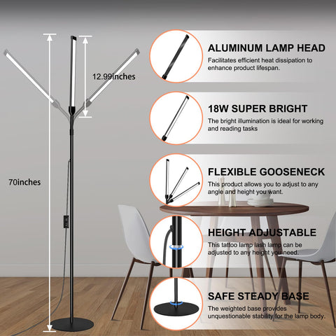 DAYSOFT gooseneck 360 degrees for precise light placement during tasks