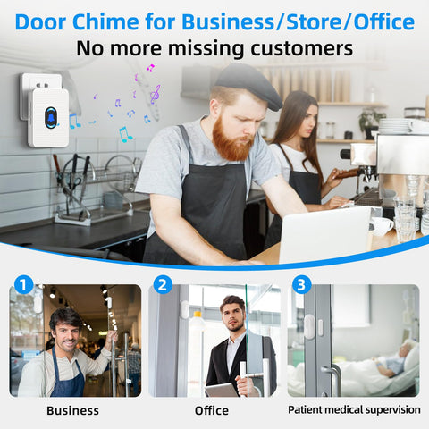 Daytech chime LED indicator near door for quick status check