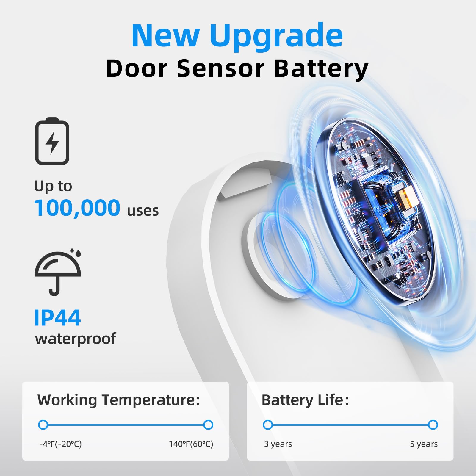 Daytech door chime sensor mounted on door for reliable detection