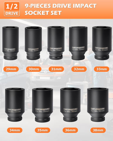 DAYUAN 33mm socket handles common axle nuts with durability.