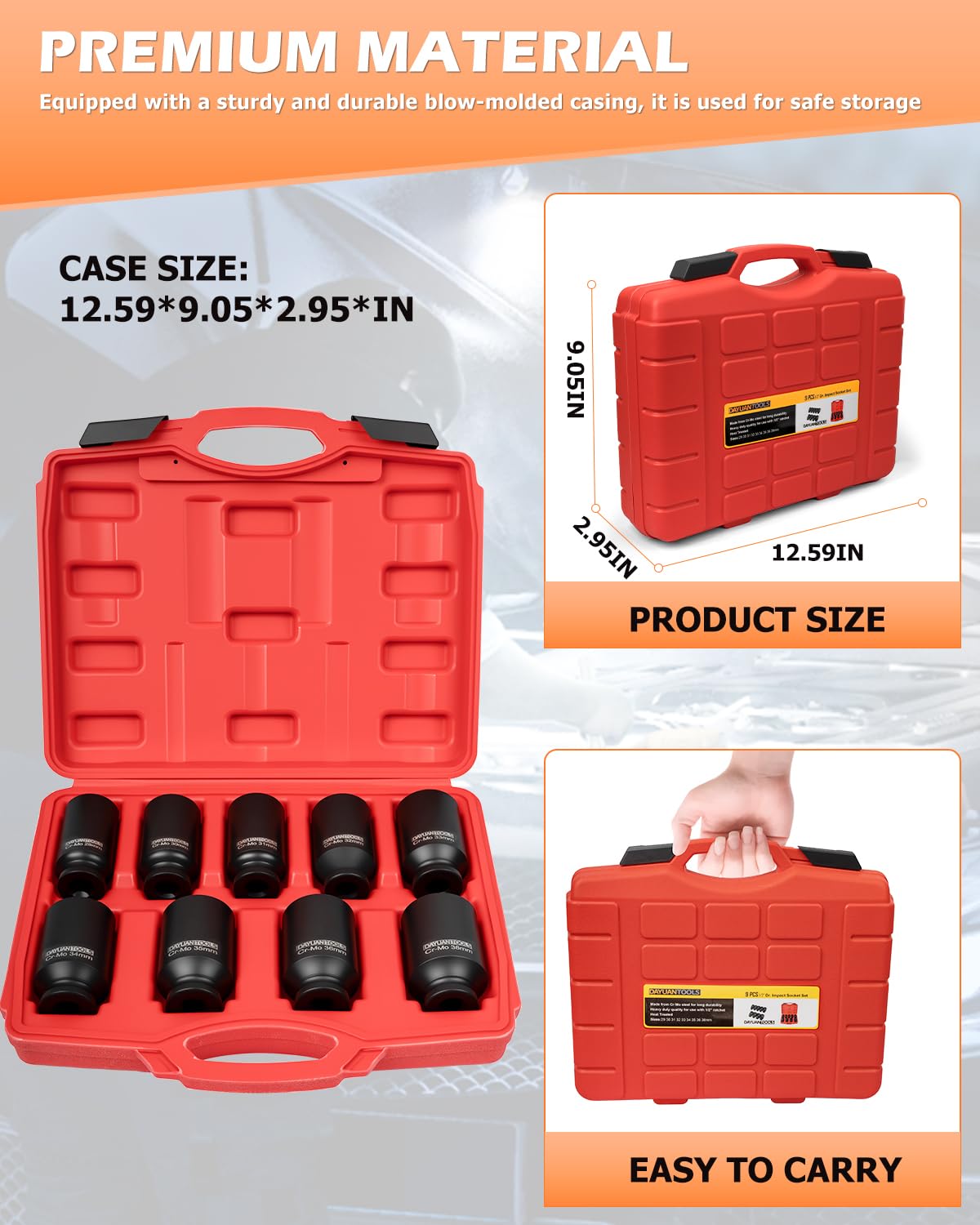 DAYUAN 35mm socket fits many vehicles for easier hub maintenance.