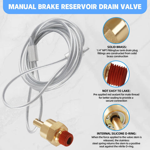 Dazakoot brass 1/4-inch NPT drain valve ready for installation.