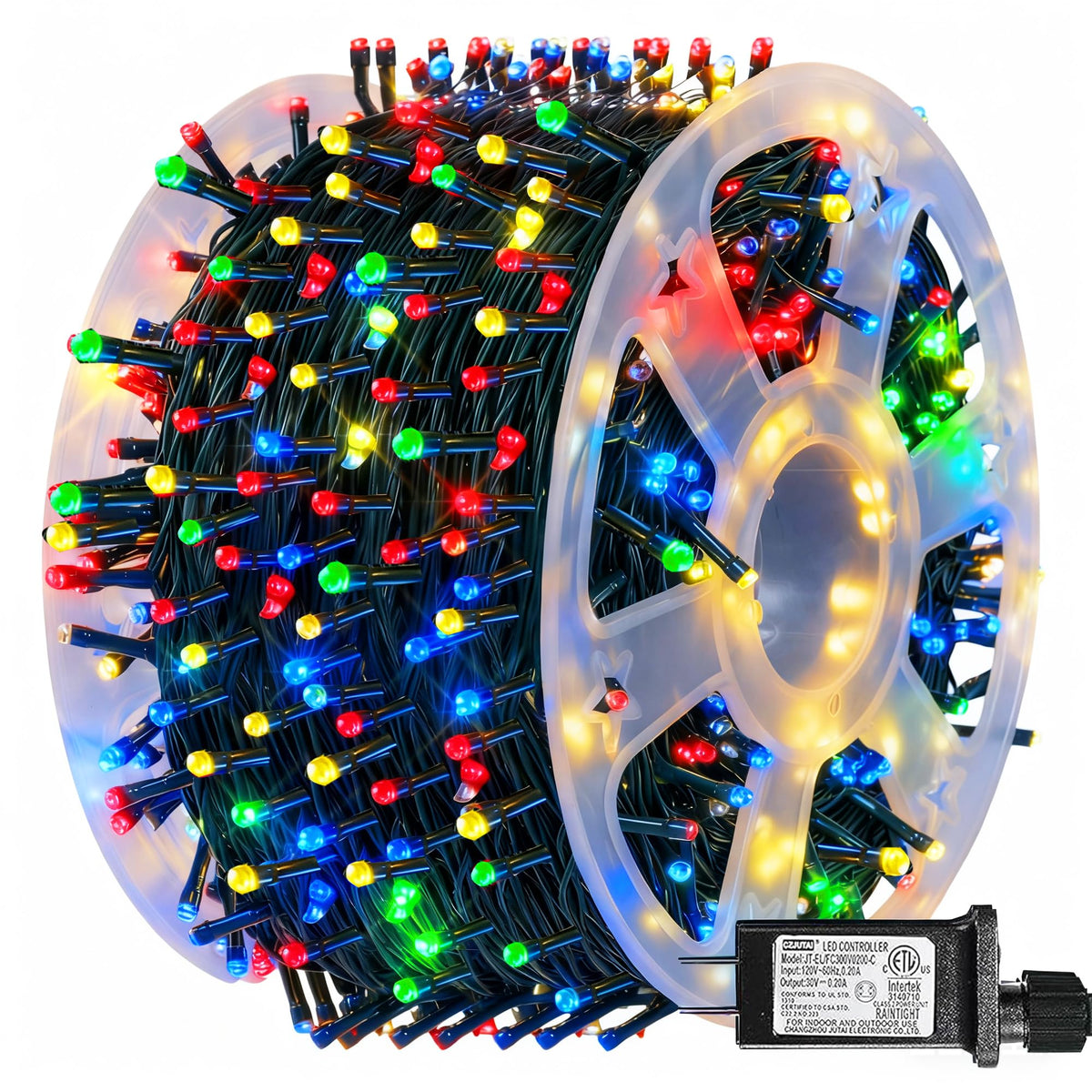 Dazzle Bright 500 LED string lights illuminate indoor and outdoor decor with bright, even coverage.