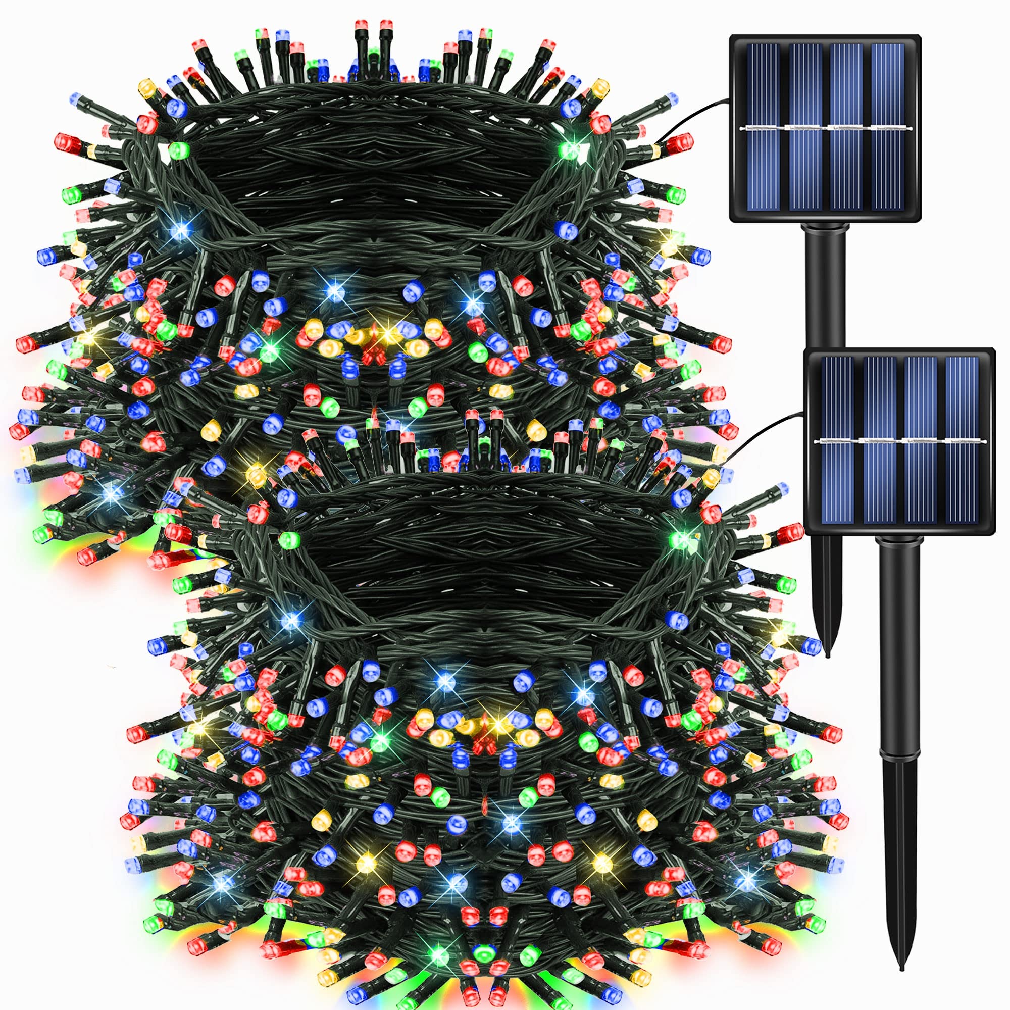Dazzle Bright 2Pack 400LED string lights for outdoor multi-color decoration