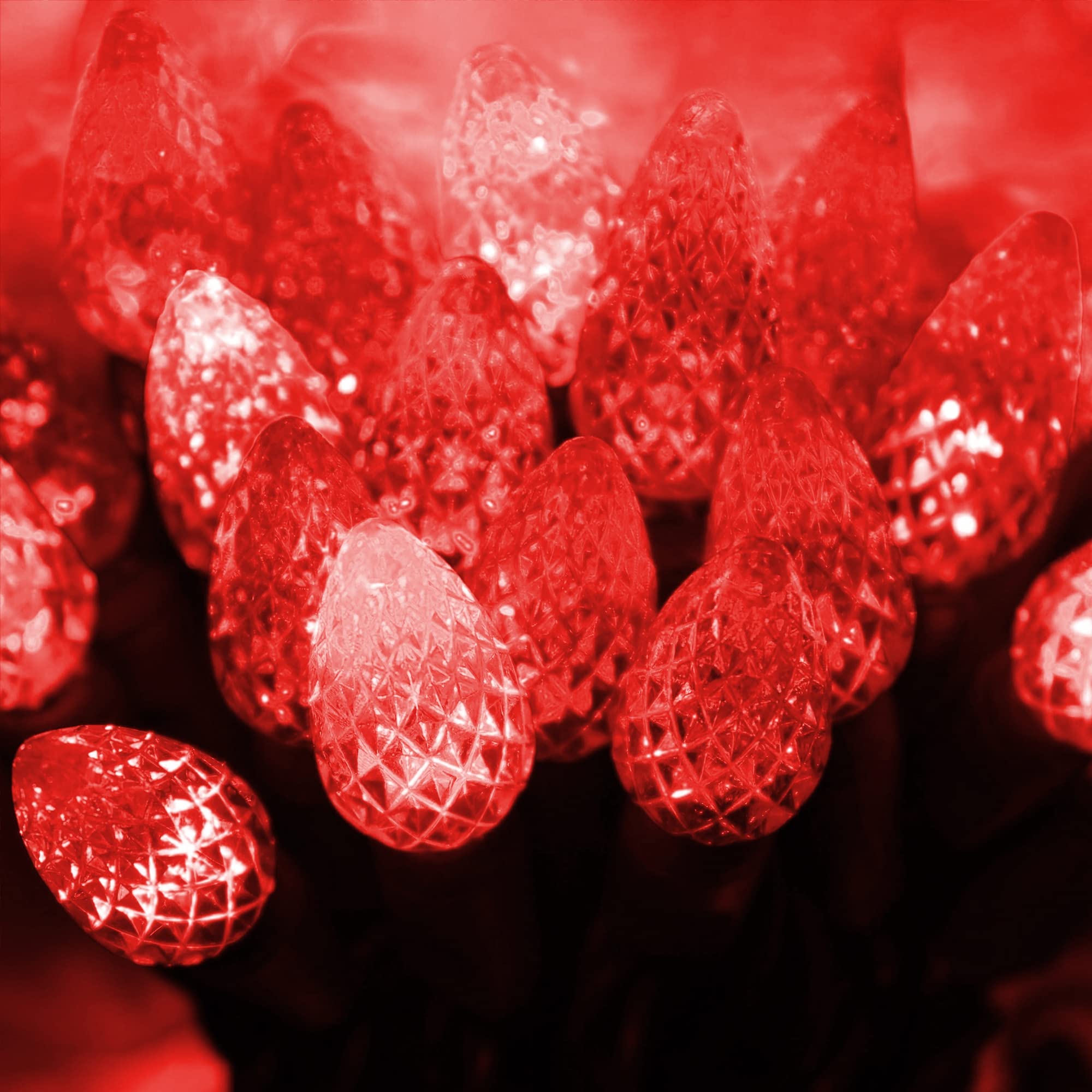 Dazzle Bright C6 green wire lights create soft accent lighting.