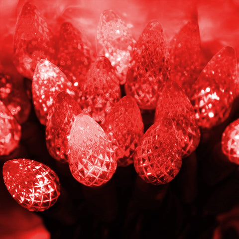 Dazzle Bright C6 green wire lights create soft accent lighting.