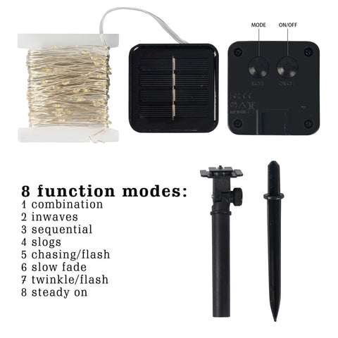 Dazzle Bright IP44 waterproof solar panel and lights ready for outdoors
