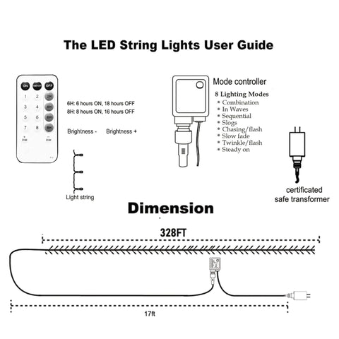 Dazzle Bright remote control allows quick mode and timer changes for effortless ambiance