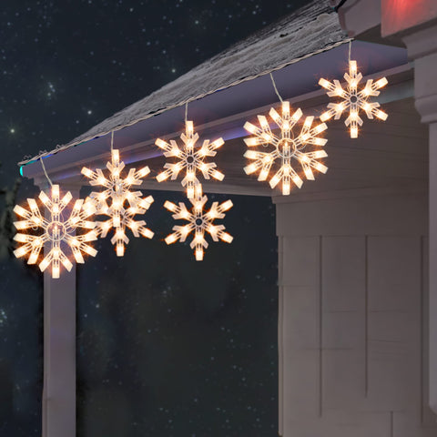 Boxed Dazzle Bright Snowflake Lights ready for quick setup and gifting.