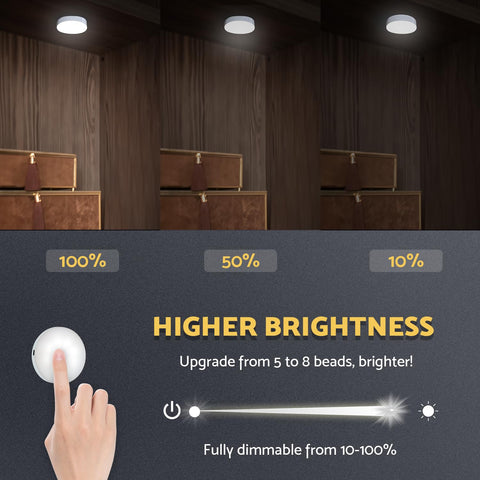DAZZY DOT puck light portable and compact for travel or camping.