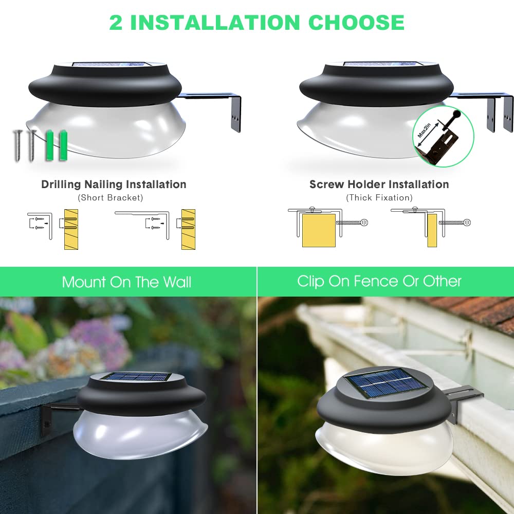 DBF auto-illuminating gutter lights brighten entryways after sunset