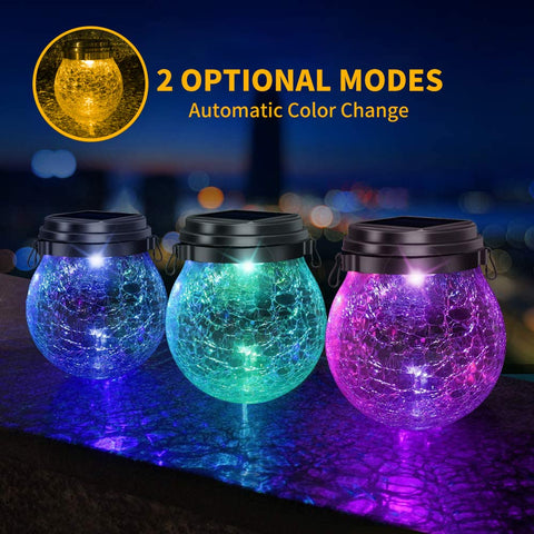 DBF crackle glass globe lantern creates a shimmering decorative effect.