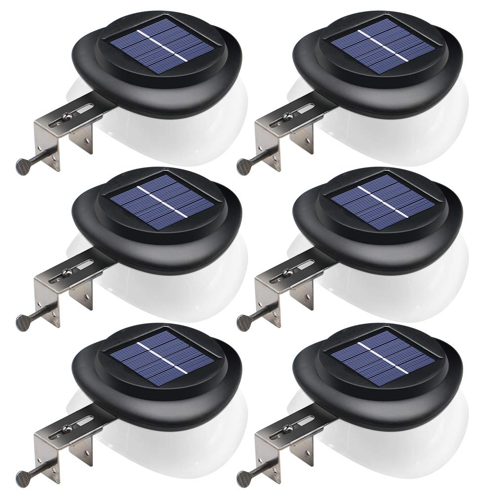 DBF outdoor solar gutter light mounted on wall for decorative night illumination