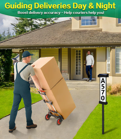 DBF solar address sign ten-digit set enables flexible addressing.