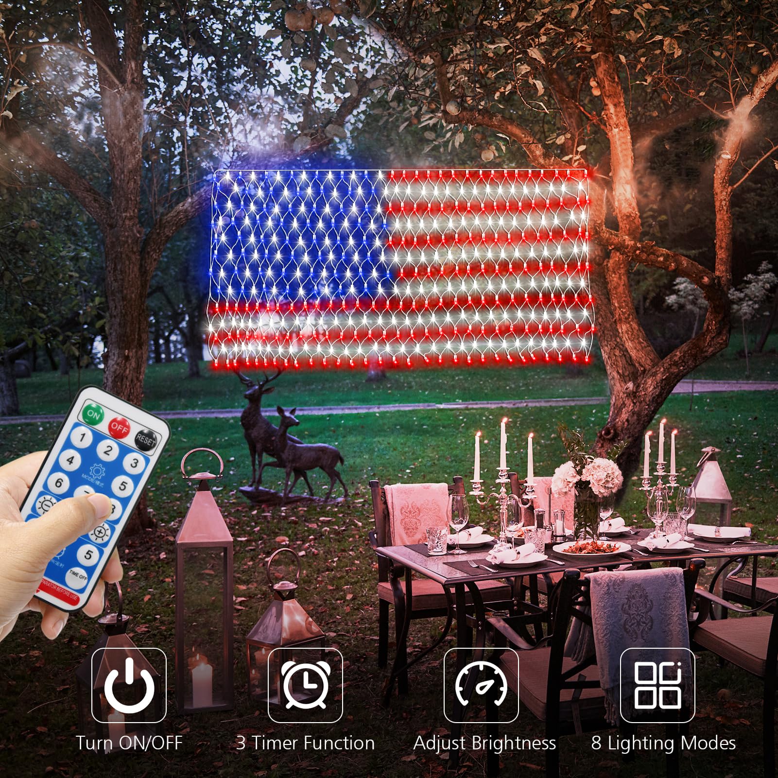 DBFAIRY auto on/off solar feature simplifies outdoor lighting.