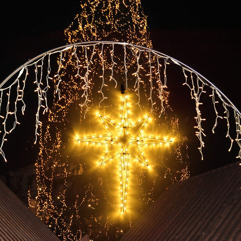 DBFAIRY Bethlehem Star emits bright warm LEDs for celebrations.