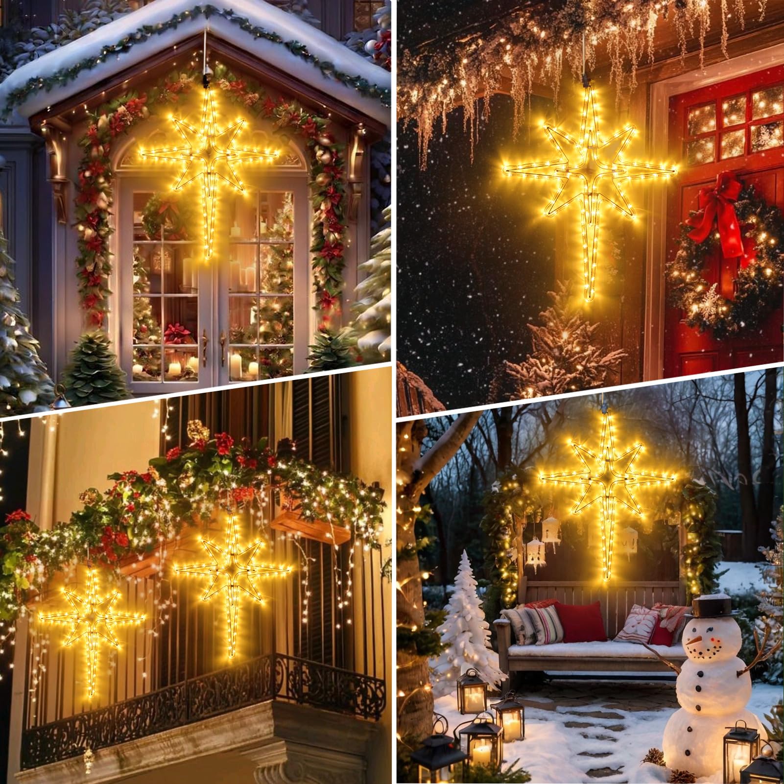DBFAIRY Bethlehem Star withstands wind and rain for outdoor use.
