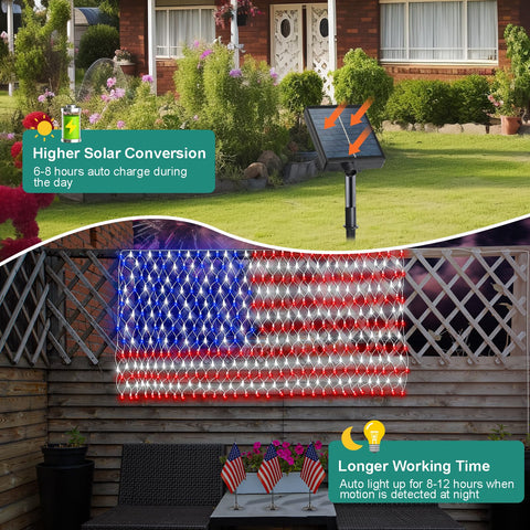 DBFAIRY large 6.5ft flag net for dramatic yard decoration.
