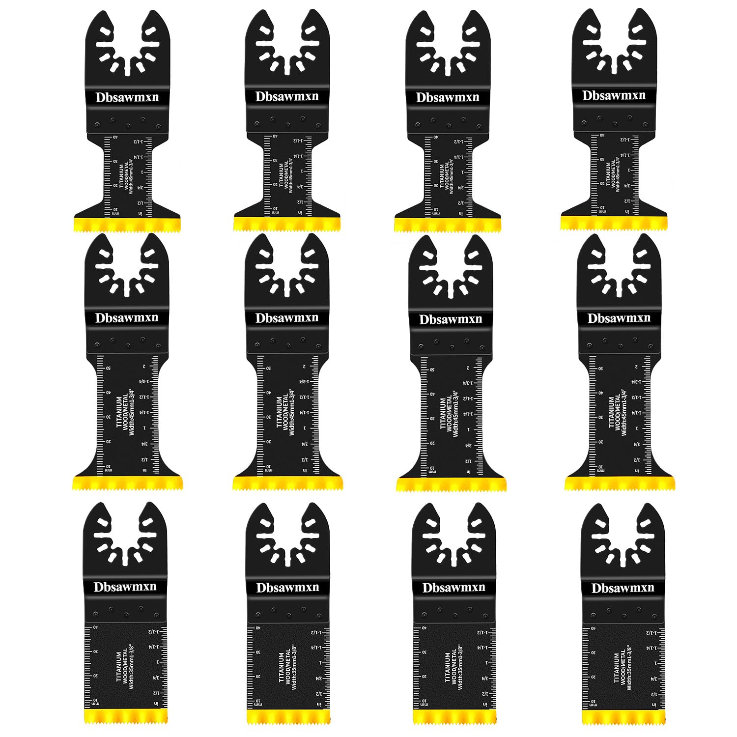 Dbsawmxn titanium oscillating blade for metal cutting delivers longer life and cleaner cuts.