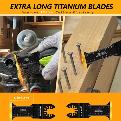 Dbsawmxn titanium blade with wave-edge design stays cool and reduces chip buildup.