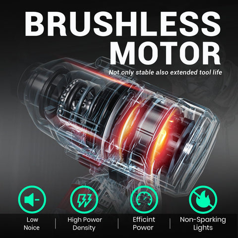 DCA 20V brushless impact wrench side view shows rugged durability.