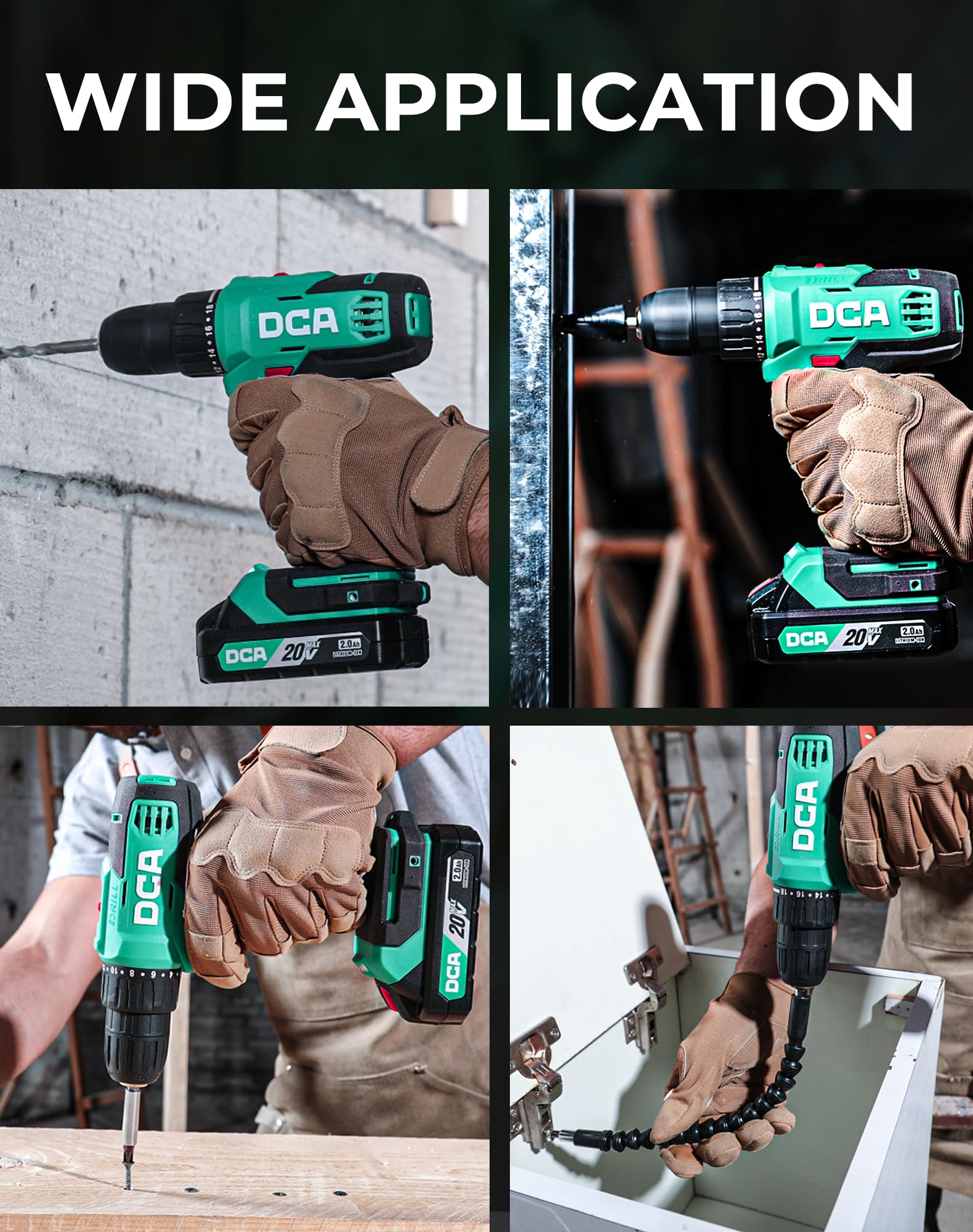 DCA ergonomic compact drill grip supports comfortable handling