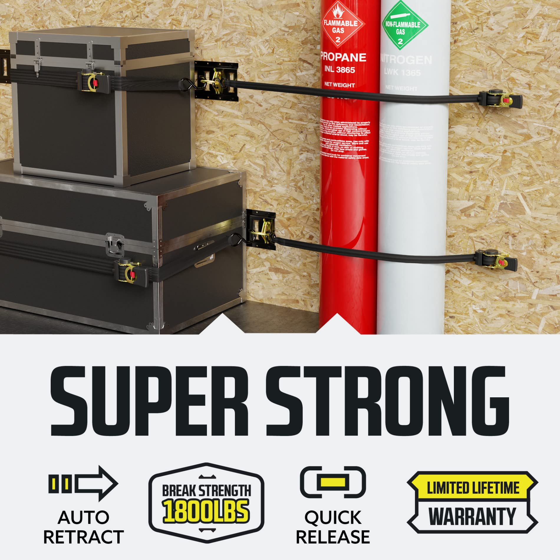 DC Cargo Mall self-retracting mechanism demonstrates quick tensioning and tangle-free setup.