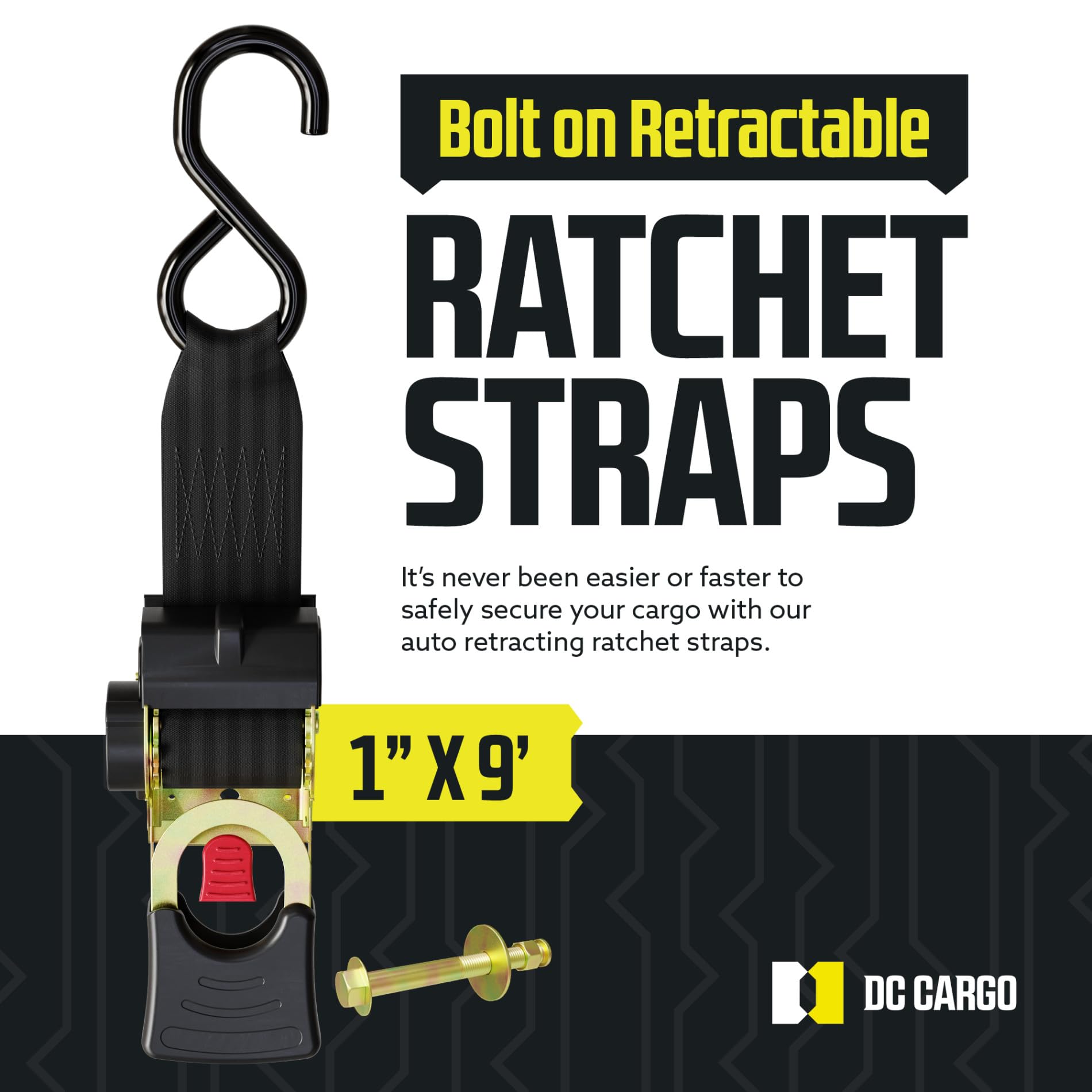 DC Cargo Mall vinyl-coated hooks close-up showing a safe, scratch-free connection.